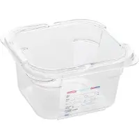 ARAVEN Récipients GN 1/6 , Polycarbonate, Profondeur : 100 mm, Contenu : 1,5 L