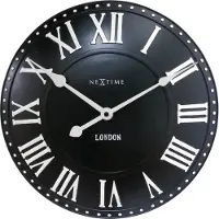 Nextime klok 3083ro London Roman, Ø34.5 cm, Wall, Rouge/ Blanc (34.50 cm)