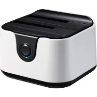 TooQ Station d'accueil double TQDS-802BW 2.5"-3.5" HDD SATA USB 3.0 blanc noir