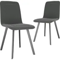 vidaXL Chaise de salle à manger 2 pcs. Gris velours