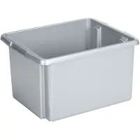 Sunware Bac gerbable et emboîtable Nesta 32 L argent 45,5 x 36 x 24 cm