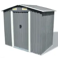 vidaXL Abri de jardin 204x132x186 cm métal gris