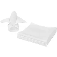vidaXL Serviettes de table 50 pcs Blanc 50x50 cm