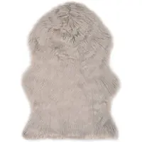 vidaXL Tapis 60 x 90 cm Peau de mouton synthétique Gris clair
