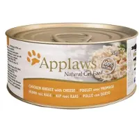 Applaws Cat Tin Adult - Blanc de poulet avec fromage en bouillon - 24x70 g