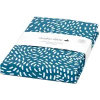 Studio Ditte Drap Housse Studio Ditte Flow Blue (Coton)-90 x 200 cm