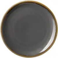 Olympia Lot De 4 Assiettes Plates Rondes Grise 28 Cm