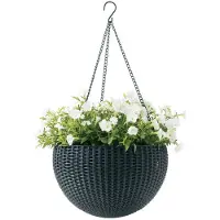Keter Pot de fleurs suspendu Rattan 8,6L