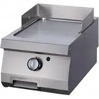 Maxima - Plaque de cuisson Gastro Heavy Duty - Chrome lisse - Unité unique - 70 cm de profondeur - Gaz