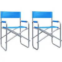 vidaXL Chaises de régie 2 pcs. acier bleu