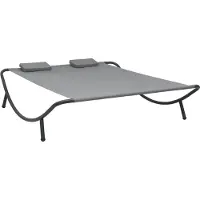 vidaXL Bain de soleil tissu anthracite