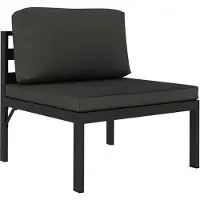 vidaXL Canapé central sectionnel avec coussins Aluminium Anthracite