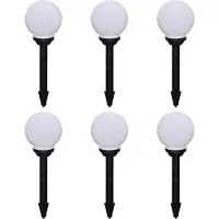 vidaXL Lampes de chemin 6 pcs. LED 20 cm avec piquet de terre