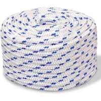vidaXL Corde de bateau Polypropylène 6 mm 100 m Blanc
