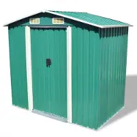 vidaXL Abri de jardin 204x132x186 cm métal vert