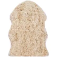 vidaXL Tapis 60 x 90 cm Peau de mouton synthétique Mélange de marron