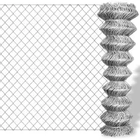 vidaXL Clôture à mailles losangées Acier galvanisé 25x1 m Argenté