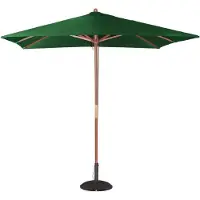 Bolero Parasol carré l Vert l 2,5m l Bois et polyester