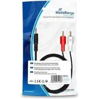 MediaRange Cinch auf Klinke Anschlusskabel, 2x Cinch-Stecker/Klinke