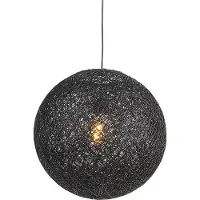 QAZQA Suspension noire 45 cm - Corda