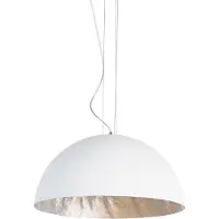 QAZQA Suspension moderne blanche avec argent 50cm - Magna