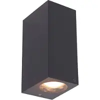 QAZQA Applique murale moderne en plastique gris 2 lumières - Baleno