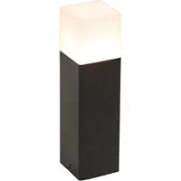 QAZQA Lampe d'extérieur sur pied noire avec opale blanche 30 cm - Denmark