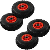 vidaXL Roues de diable 4 pcs. Caoutchouc 3,00-4 (245x82)