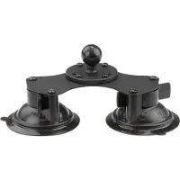 Ram Mounts double ventouse avec plaque de base ronde (AMPS)