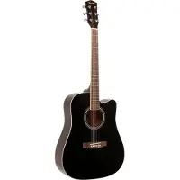 Fazley W40-BK guitare acoustique folk noire