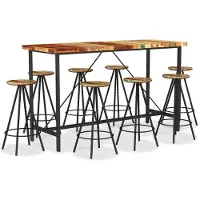 vidaXL Ensemble de bar 9 pièces Bois massif recyclé
