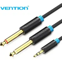 Vention Audio Cable 3.5Mm Trs To 2X 6.35Mm Bacbf 1M Black