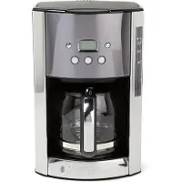 Russell Hobbs Machine à café 12T. 1000 W, verseuse en verre 1,8 l, gris-acier inoxydable 23241-56 LUNA MOONLIGHT GREY