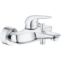 GROHE Mitigeur bain-douche à levier Eurostyle pour montage mural, chrome sûr spécial