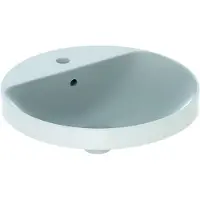 Geberit variform vask t/indb. rond 48cm, hvid (480 mm, 480 mm)