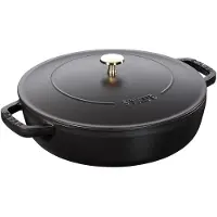 Staub Sauteerpan met 'Chistera drop structure' 24 cm - zwart