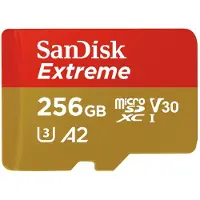 SanDisk MicroSDXC Extreme 256 Go 160 Mo/s + Adaptateur SD