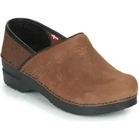 Sanita Sabot Médical pour Femme Original Prof Textured Oil Marron-Taille 38