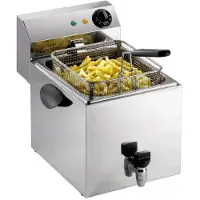Saro Friteuse avec vidange 1 x 8 litres avec garantie 2 ans