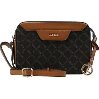 L.credi Sac à bandoulière 'Filiberta' marron / noir