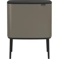 Brabantia Poubelle Bo Touch Bin - - 2 seaux intérieurs - 11 + 23 L - Platinum