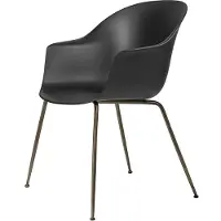 Gubi Bat Dining Chair Non-Upholstéré Conic Base | Antique Brass | Black
