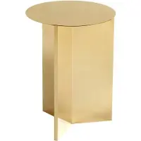 HAY Slit Table Round Ø 35 cm x H 47 cm | Brass