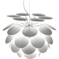 Marset Suspension , Discocó, dimmable, Blanc, Salon / séjour, Plastique, Design
