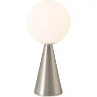 Fontana Arte Bilia Lampe de table Glass, Metal | Small | Satin nickel - White