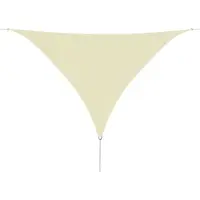 vidaXL Voile de parasol tissu oxford triangulaire 5x5x5 m crème