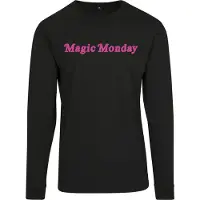Mister tee Magic Monday Slogan Long Sleeve T-shirt Noir XS Femme
