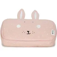 Trixie Trousse à crayons rectangulaire - Mrs Rabbit - trousse d'école rose pour enfants
