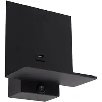 QAZQA Applique murale moderne noire avec connexion USB - Flero