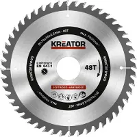 Kreator Lame de scie circulaire Ø 170 x 30 x 2,2 mm 48 dents pour le bois + 3 bagues de réduction